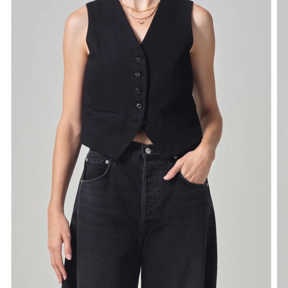 NWOT Sierra Black Button-Up Vest